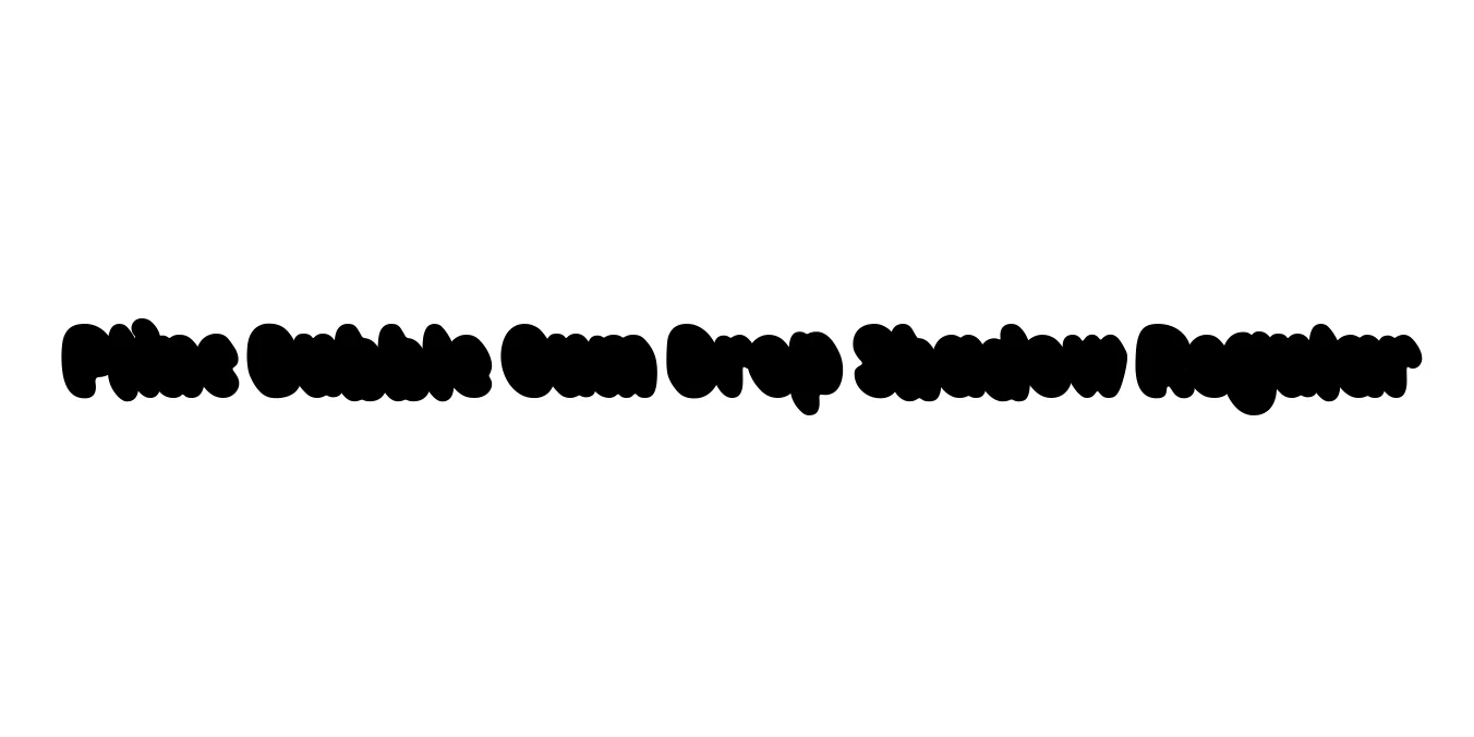 Plinc Bubble Gum Drop Shadow Regular Font Preview