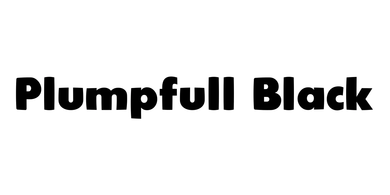Plumpfull Black Font Preview