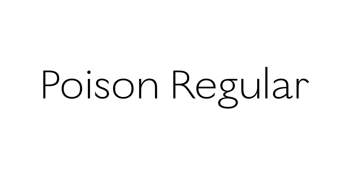 Poison Regular Font Preview