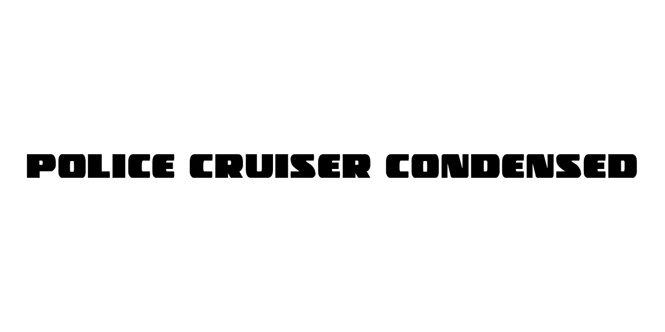 Police Cruiser Condensed Font Preview