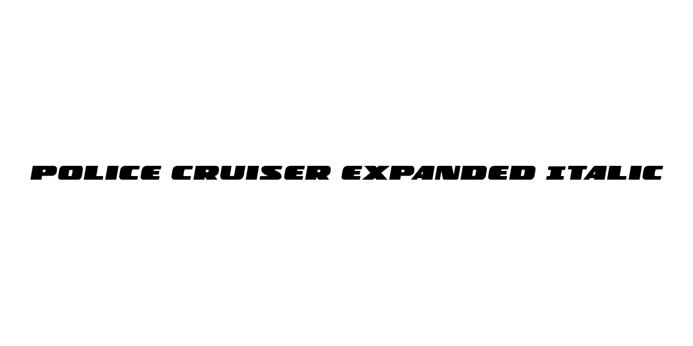 Police Cruiser Expanded Italic Font Preview