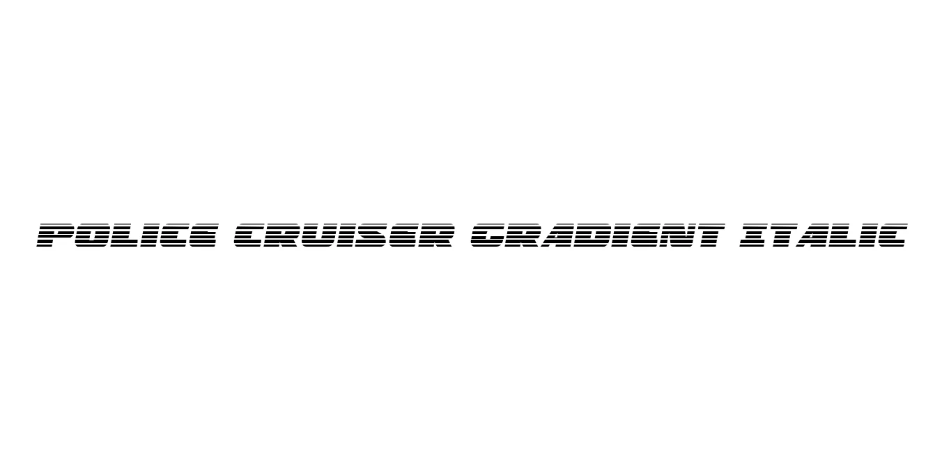 Police Cruiser Gradient Italic Font Preview