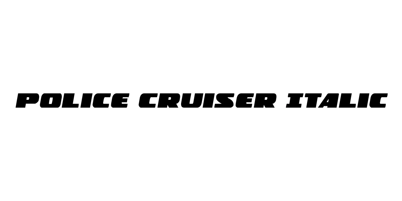 Police Cruiser Italic Font Preview