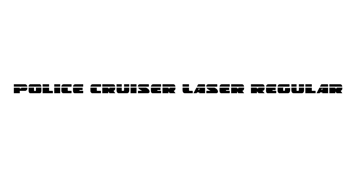 Police Cruiser Laser Regular Font Preview