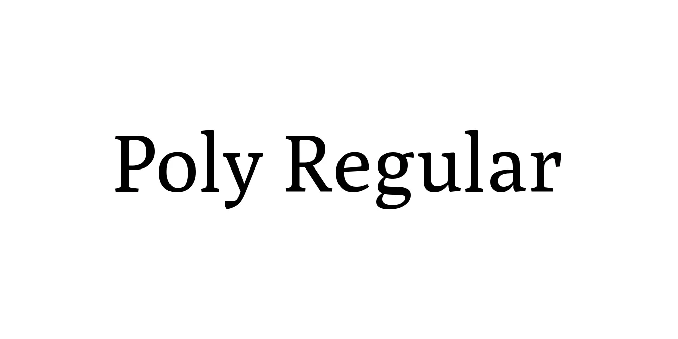 Poly Regular Font Preview