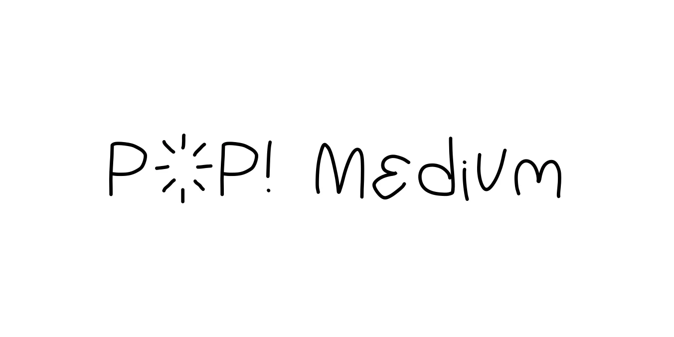 POP! Medium Font Preview