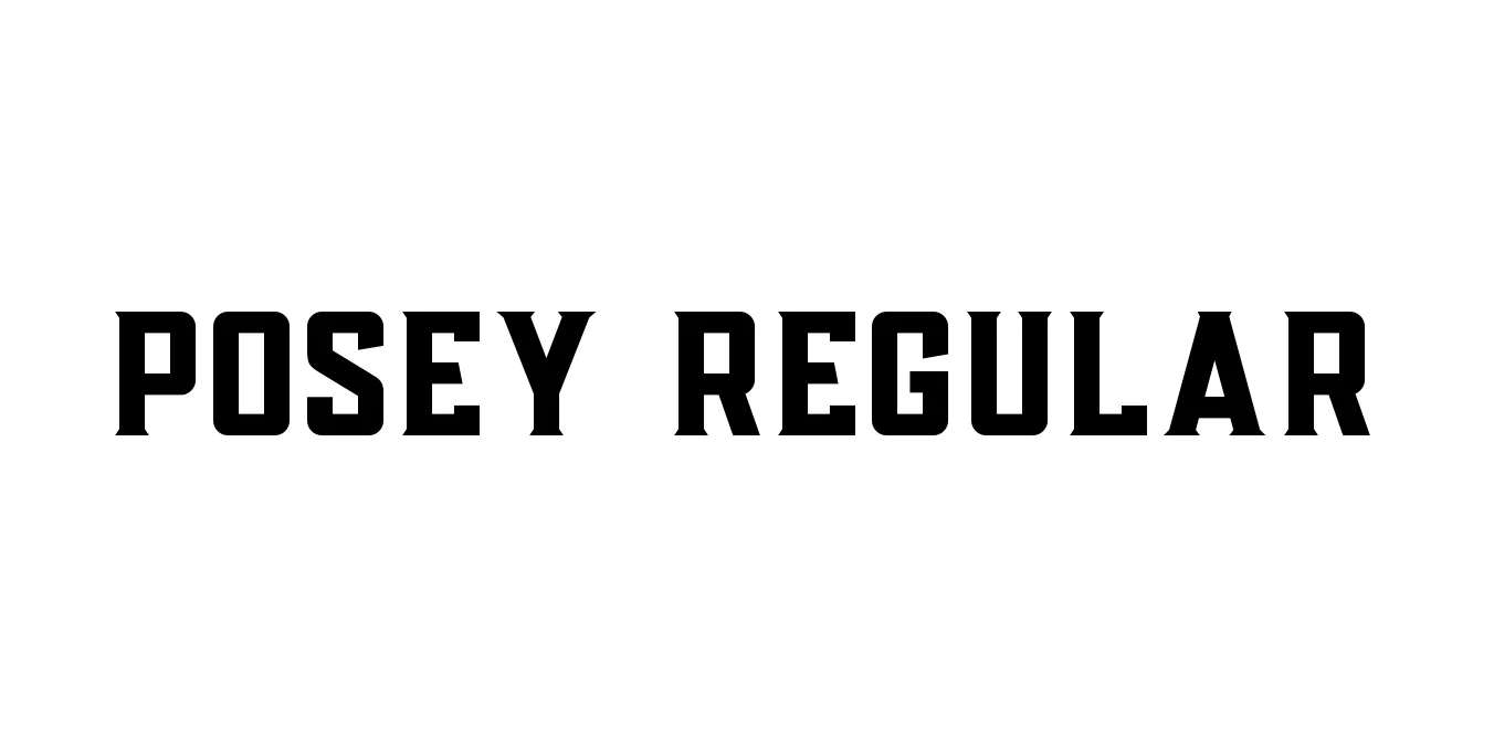 Posey Regular Font Preview