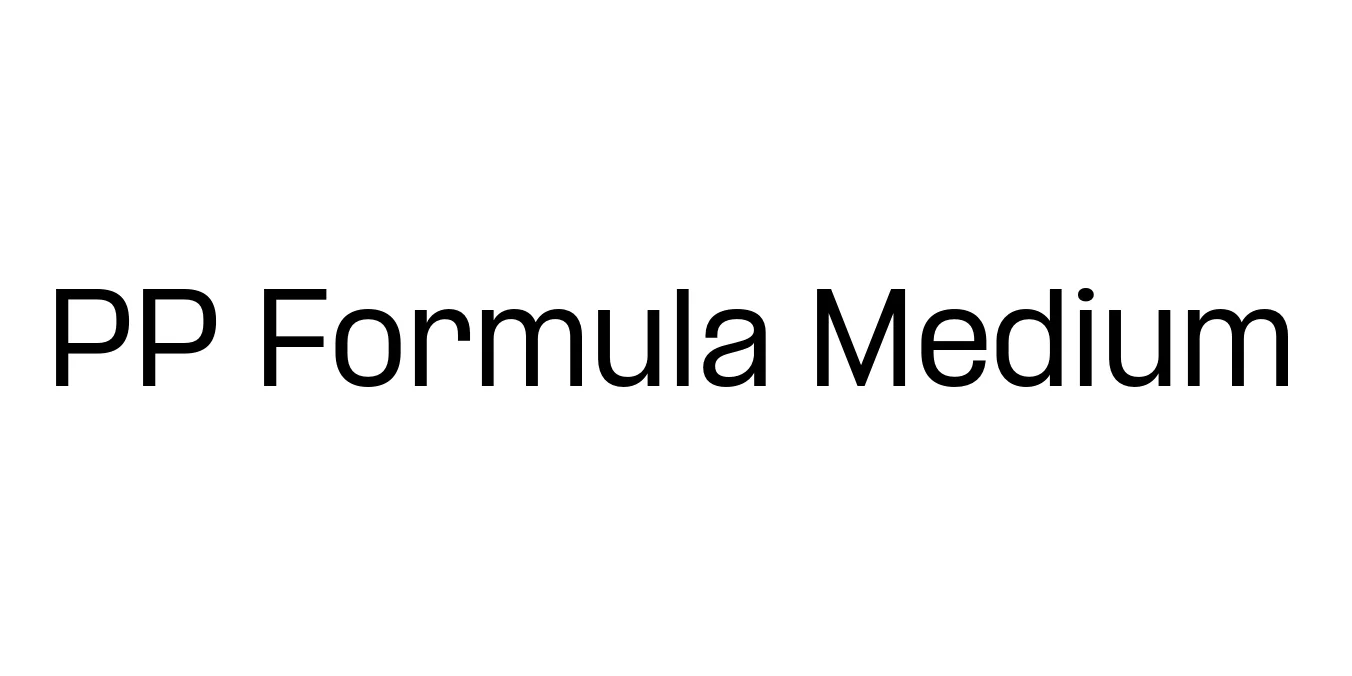 PP Formula Medium Font Preview
