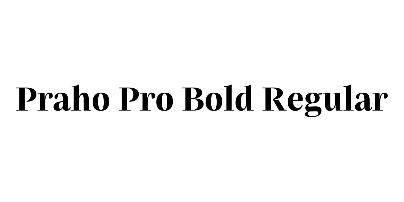 Praho Pro Bold Regular Font Preview