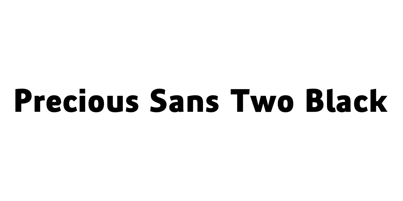 Precious Sans Two Black Font Preview
