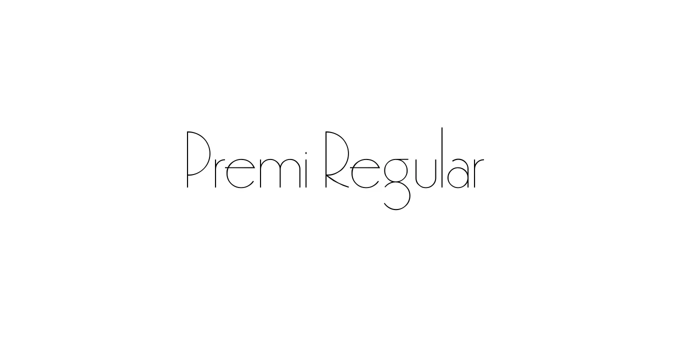 Premi Regular Font Preview
