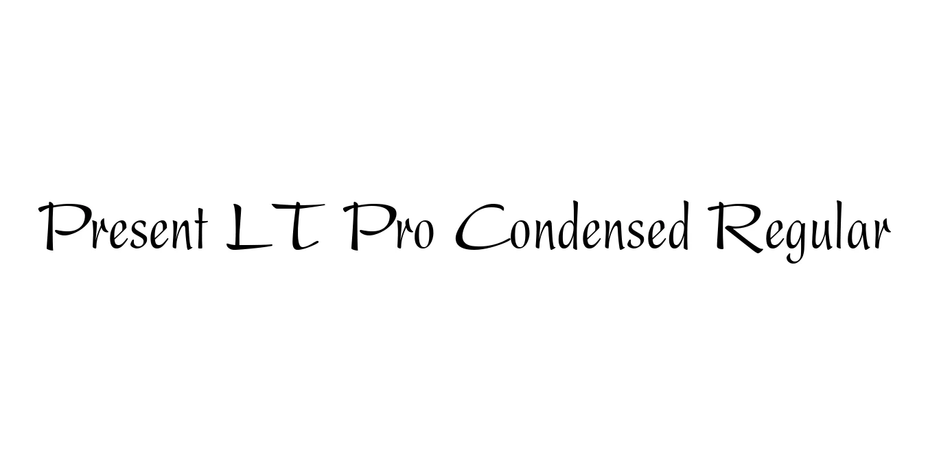 Present LT Pro Condensed Regular Font Preview