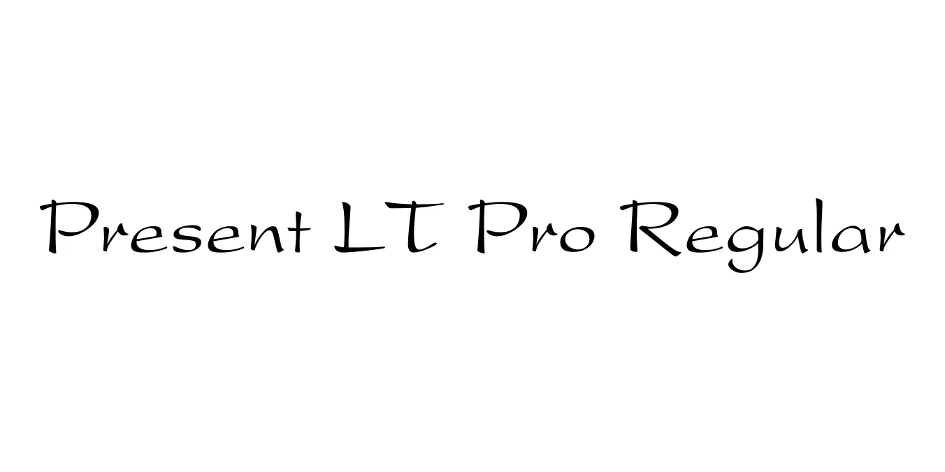 Present LT Pro Regular Font Preview