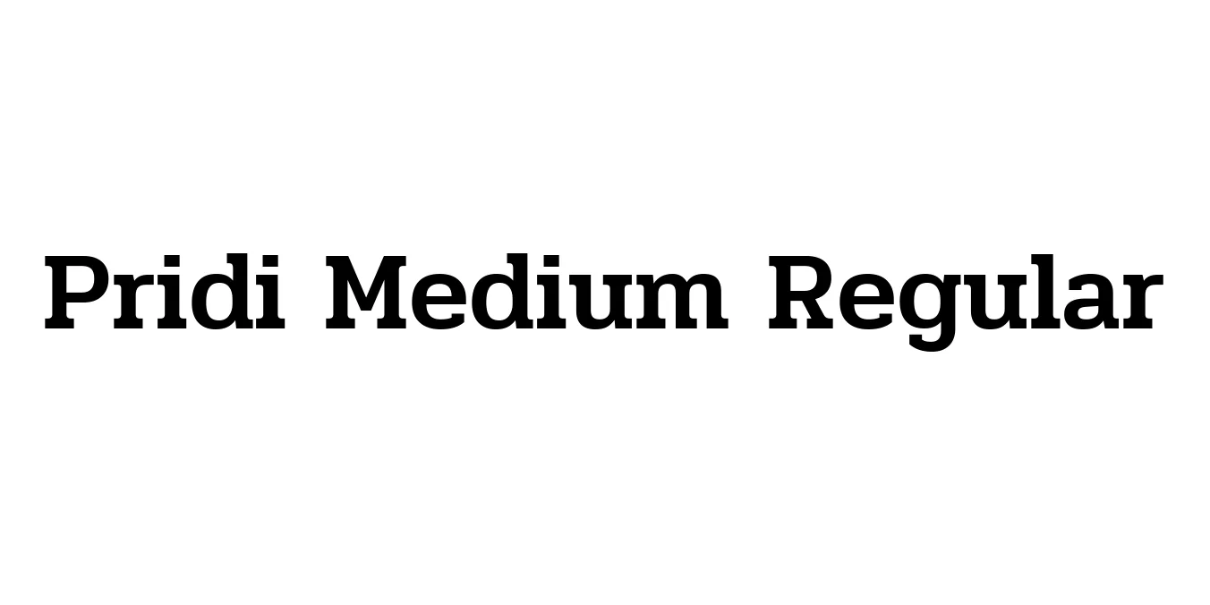 Pridi Medium Regular Font Preview