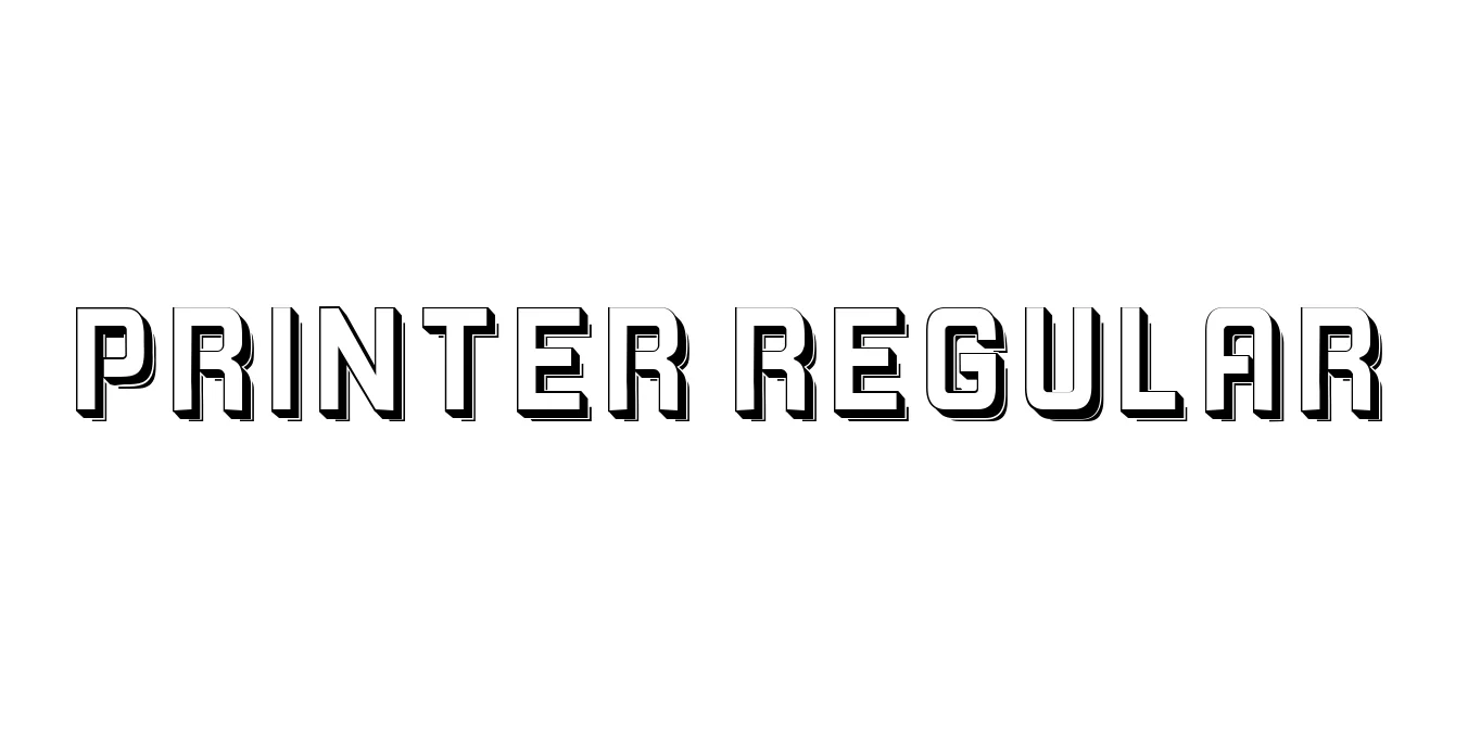 Printer Regular Font Preview