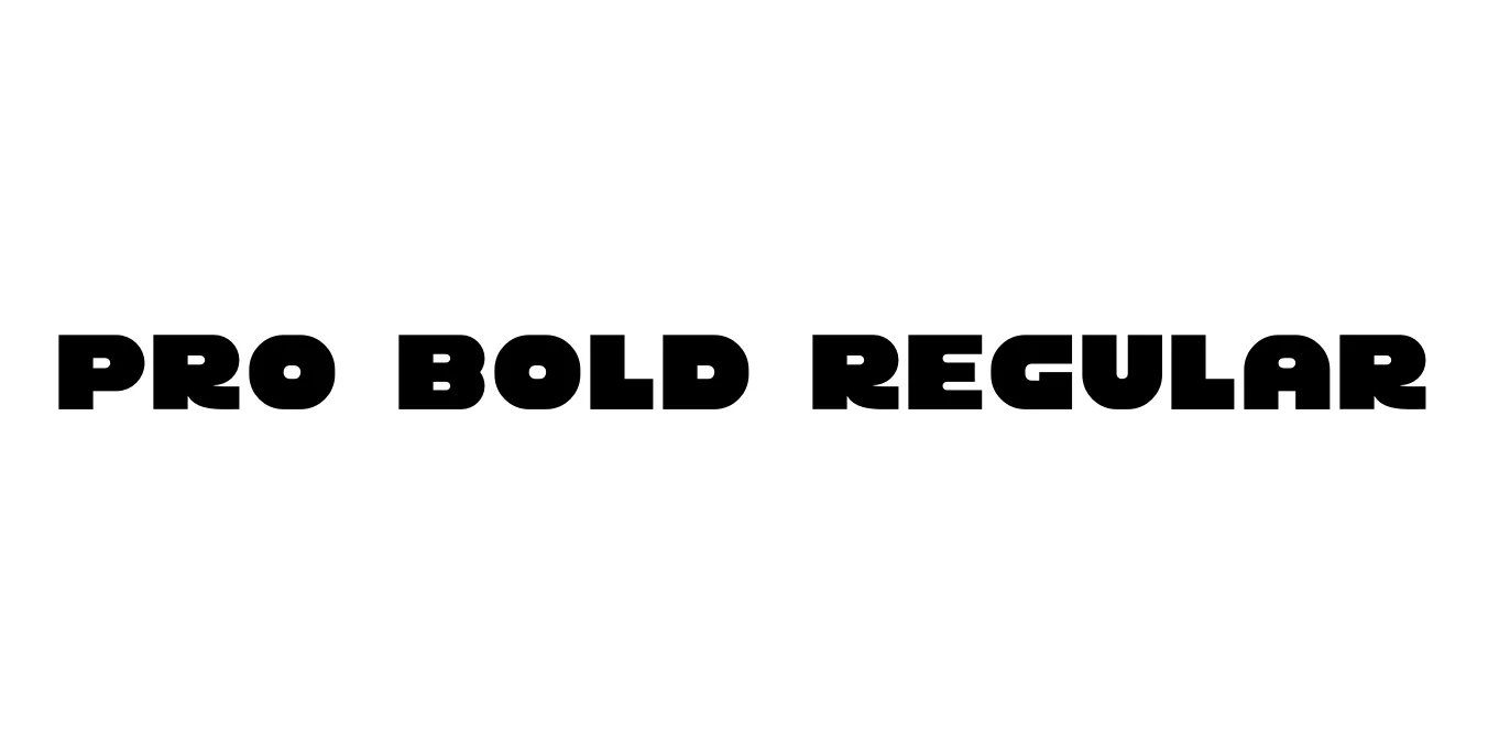 Pro Bold Regular Font Preview