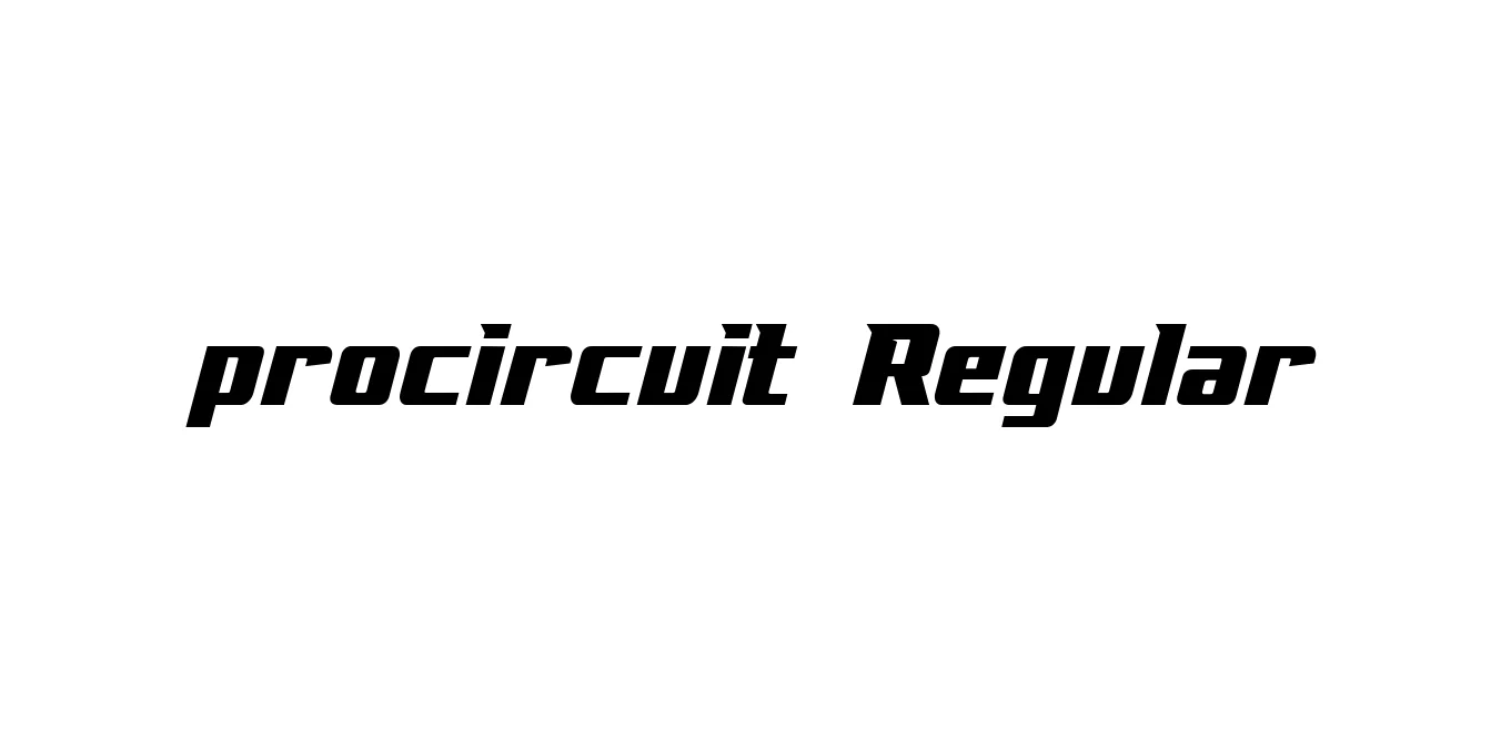 procircuit Regular Font Preview