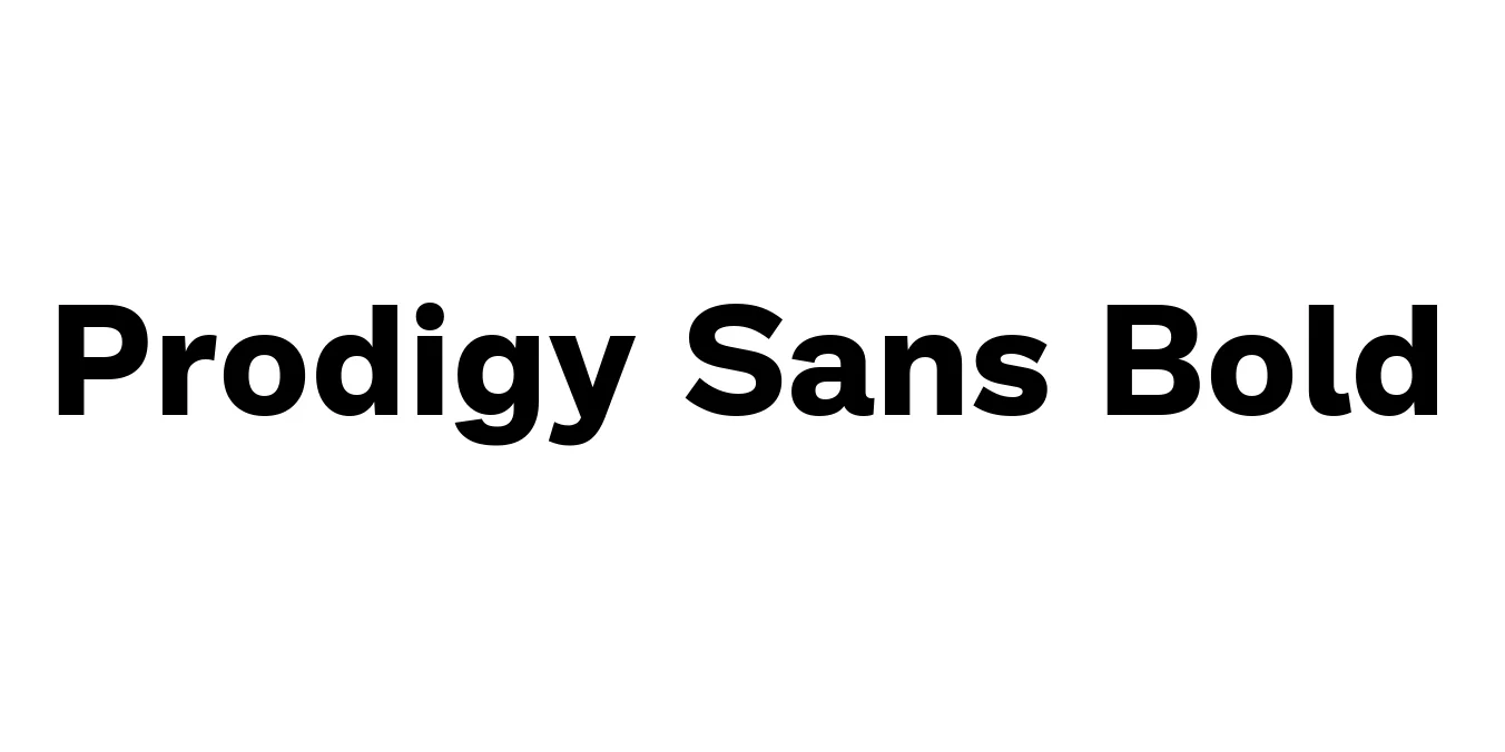 Prodigy Sans Bold Font Preview