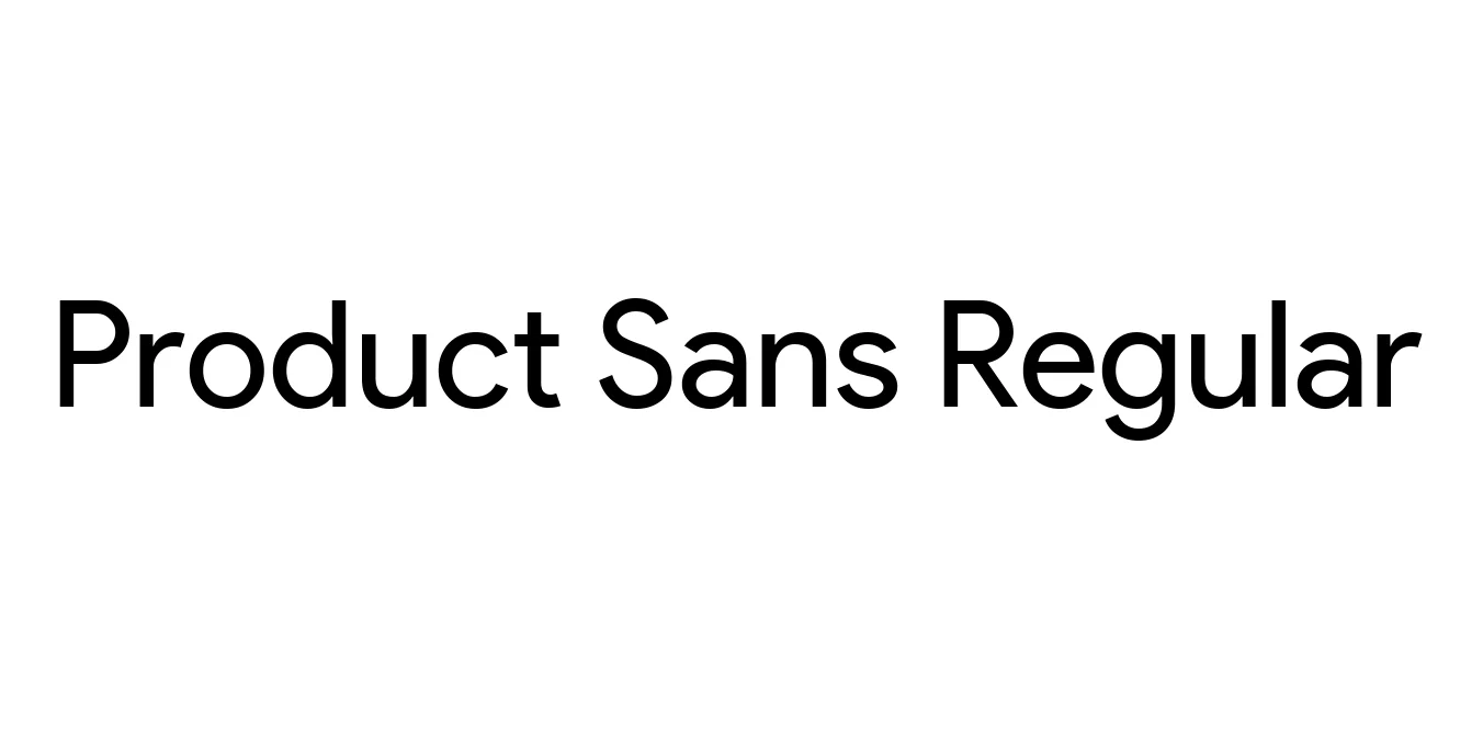 Product Sans Regular Font Preview