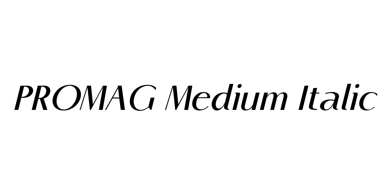PROMAG Medium Italic Font Preview