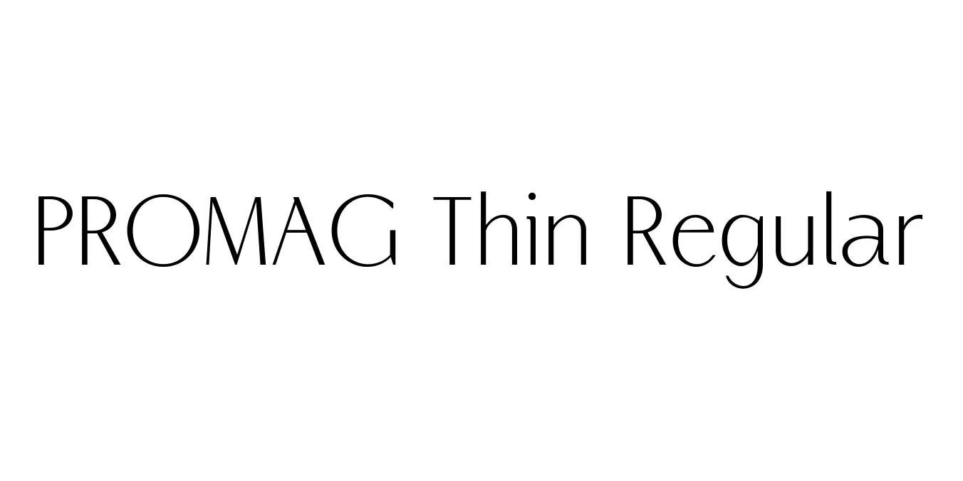 PROMAG Thin Regular Font Preview