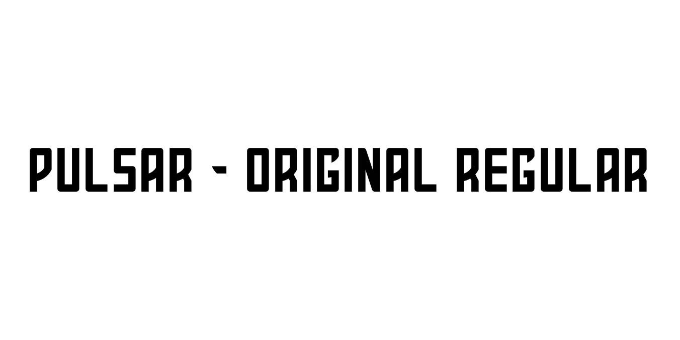 Pulsar - Original Regular Font Preview