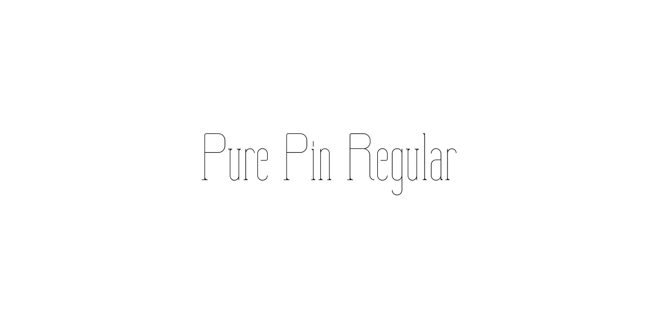 Pure Pin Regular Font Preview