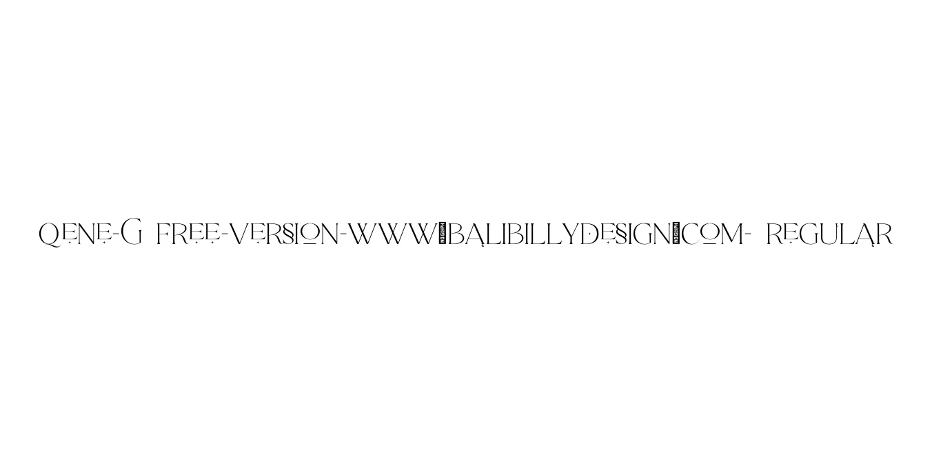 Qene-G FREE-Version-www.balibillydesign.com- Regular Font Preview