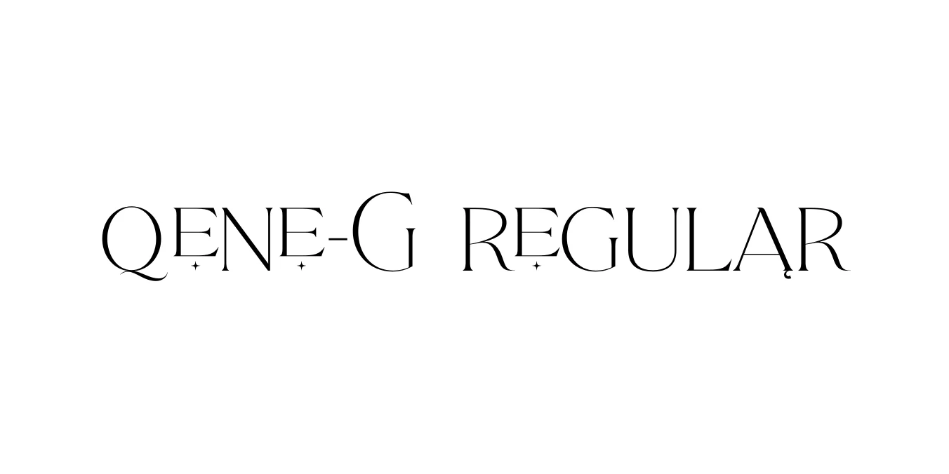 Qene-G Regular Font Preview