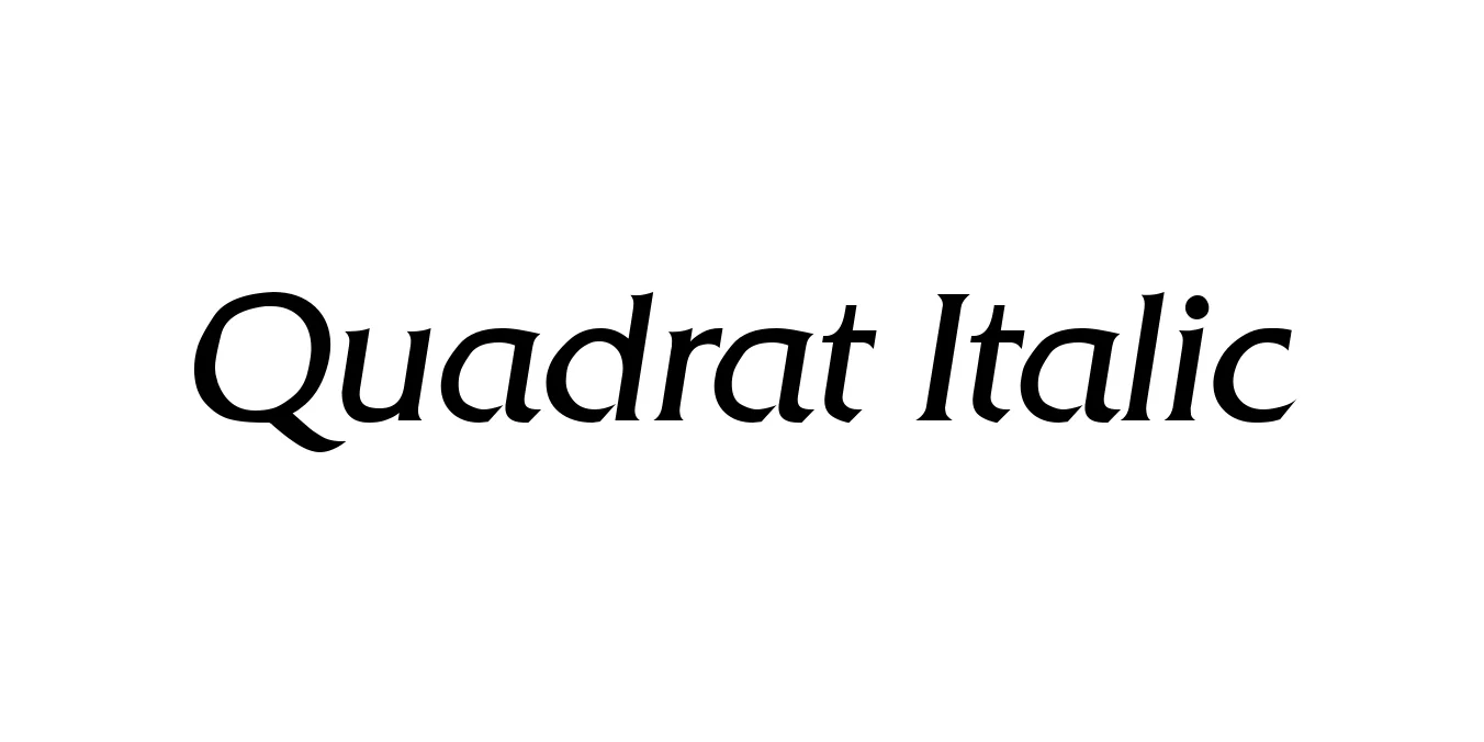 Quadrat Italic Font Preview