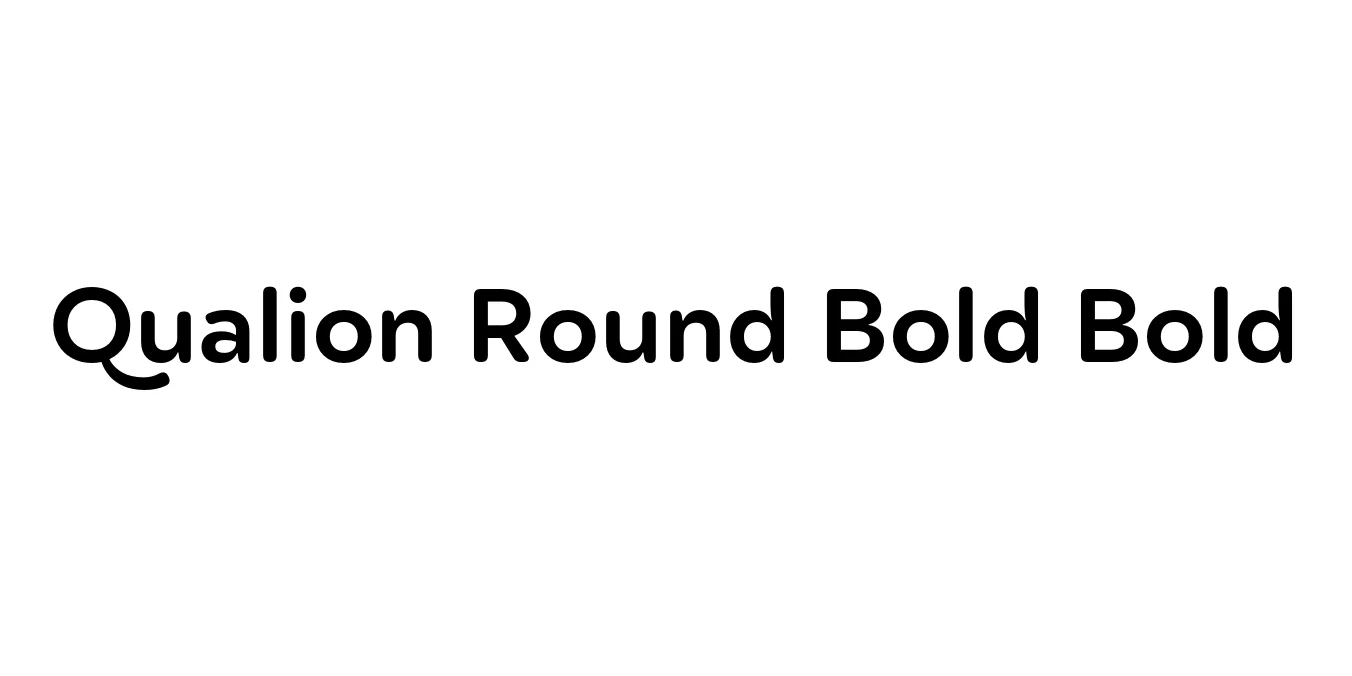 Qualion Round Bold Bold Font Preview