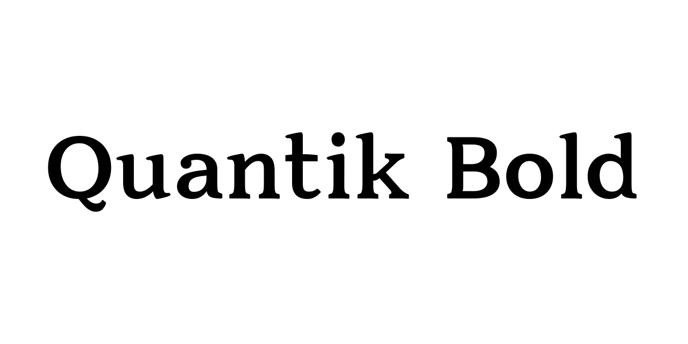 Quantik Bold Font Preview