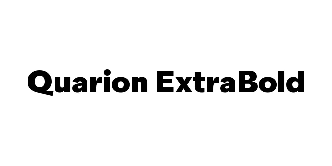 Quarion ExtraBold Font Preview