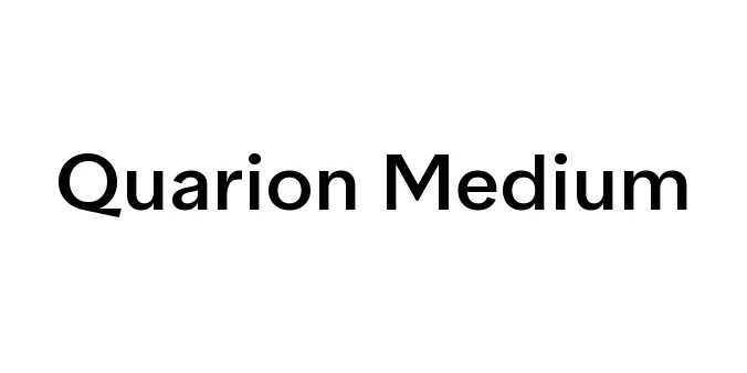 Quarion Medium Font Preview