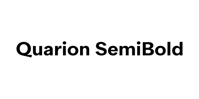 Quarion SemiBold Font Preview