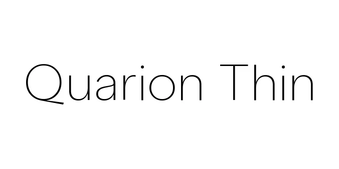 Quarion Thin Font Preview