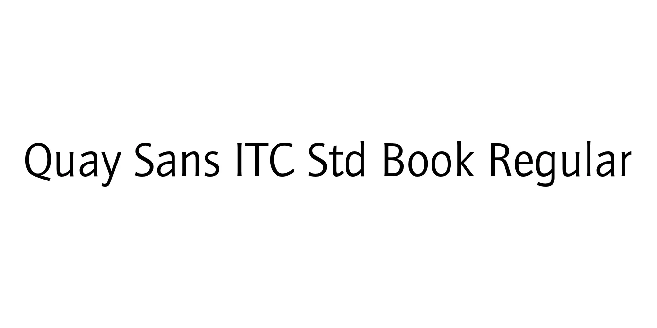 Quay Sans ITC Std Book Regular Font Preview