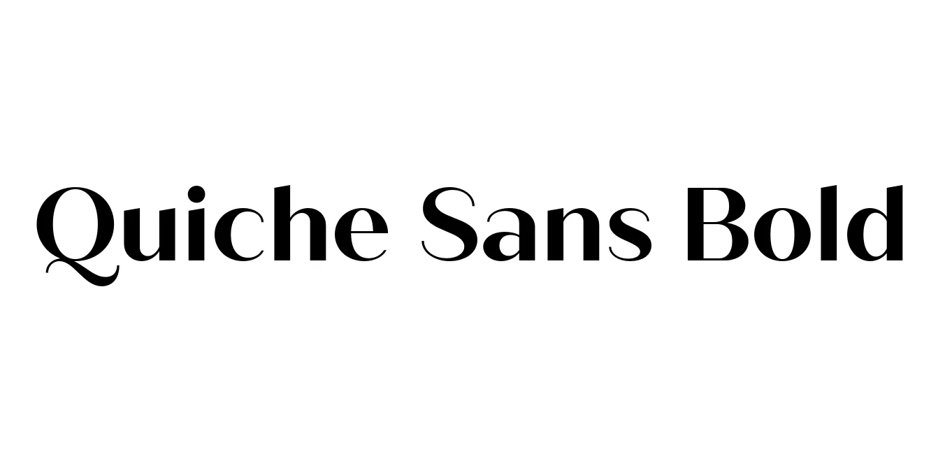 Quiche Sans Bold Font Preview