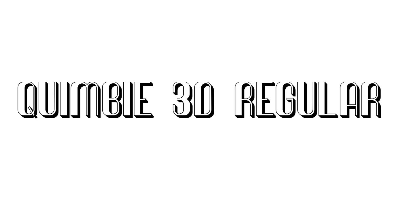 Quimbie 3D Regular Font Preview