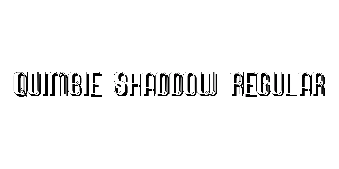 Quimbie Shaddow Regular Font Preview