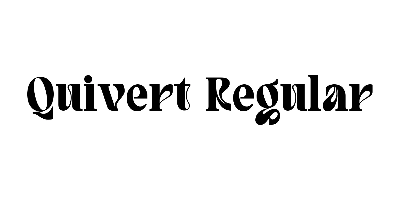 Quivert Regular Font Preview