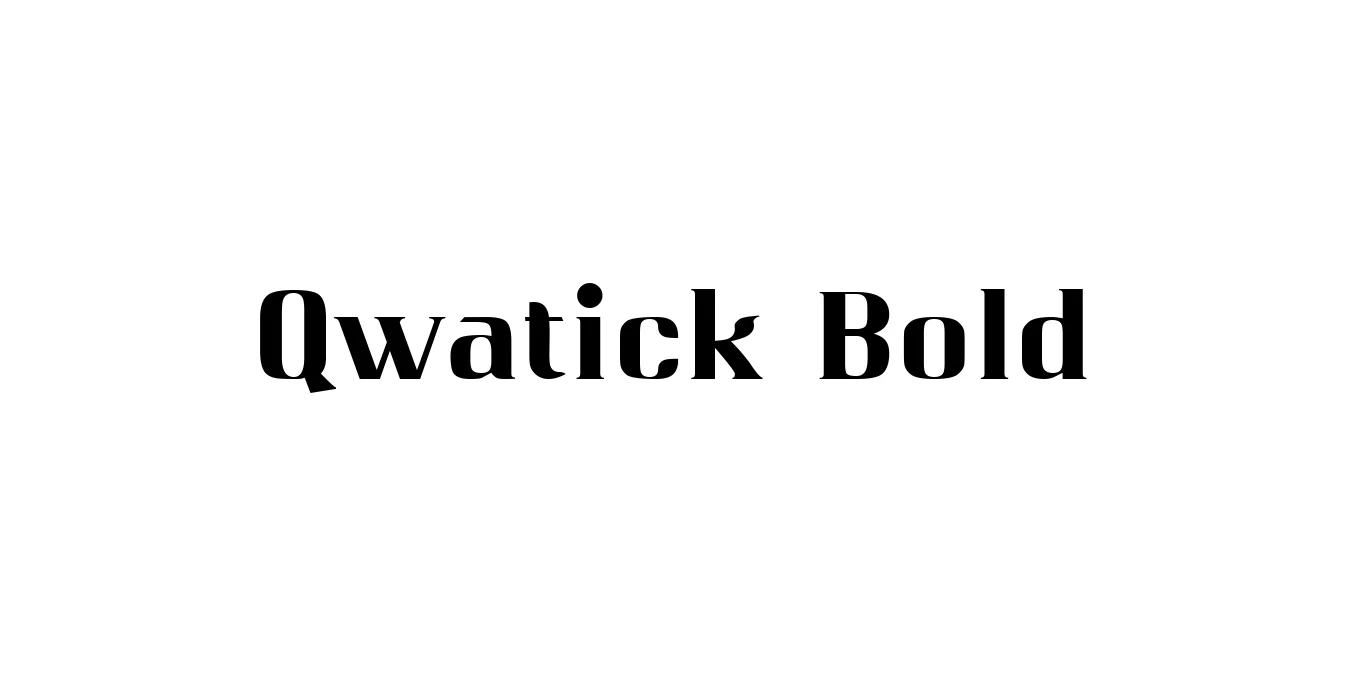 Qwatick Bold Font Preview