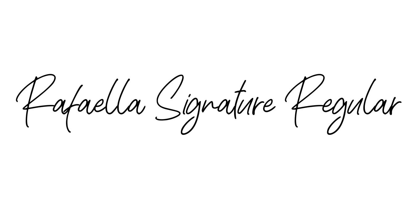 Rafaella Signature Regular Font Preview