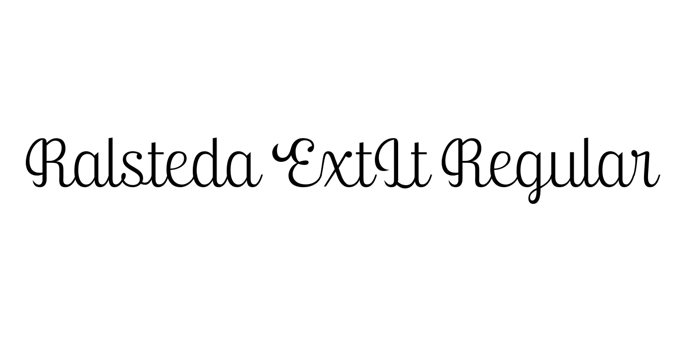 Ralsteda ExtLt Regular Font Preview