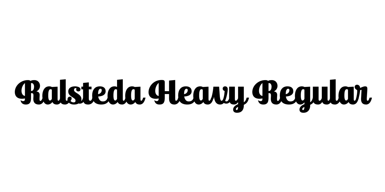 Ralsteda Heavy Regular Font Preview