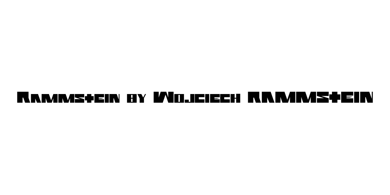 Rammstein by Wojciech RAMMSTEIN Font Preview