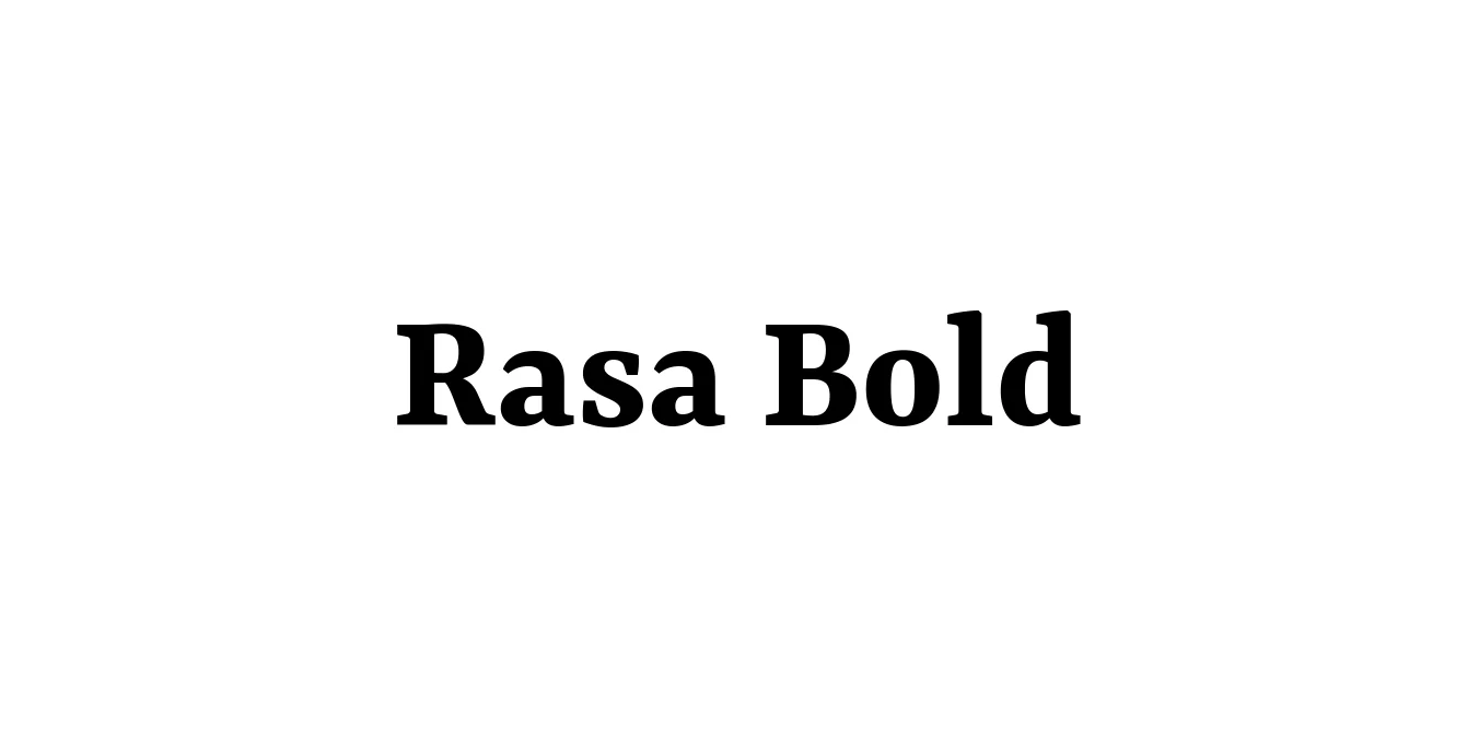 Rasa Bold Font Preview
