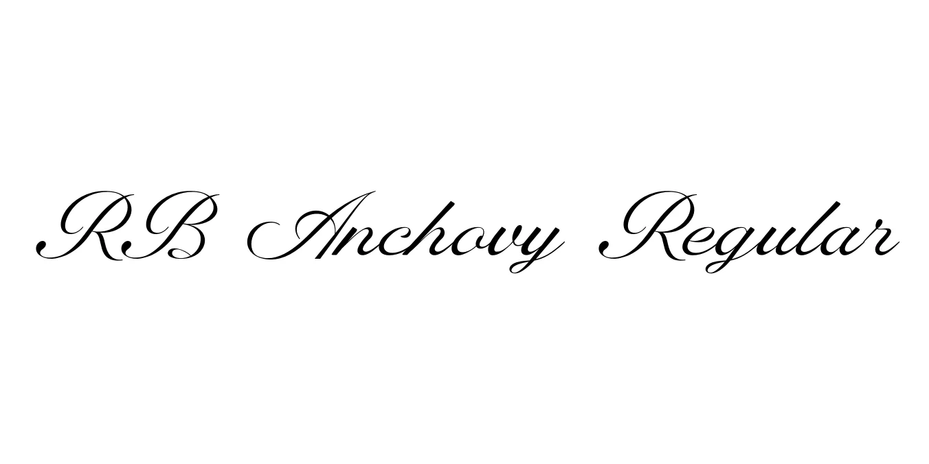 RB Anchovy Regular Font Preview