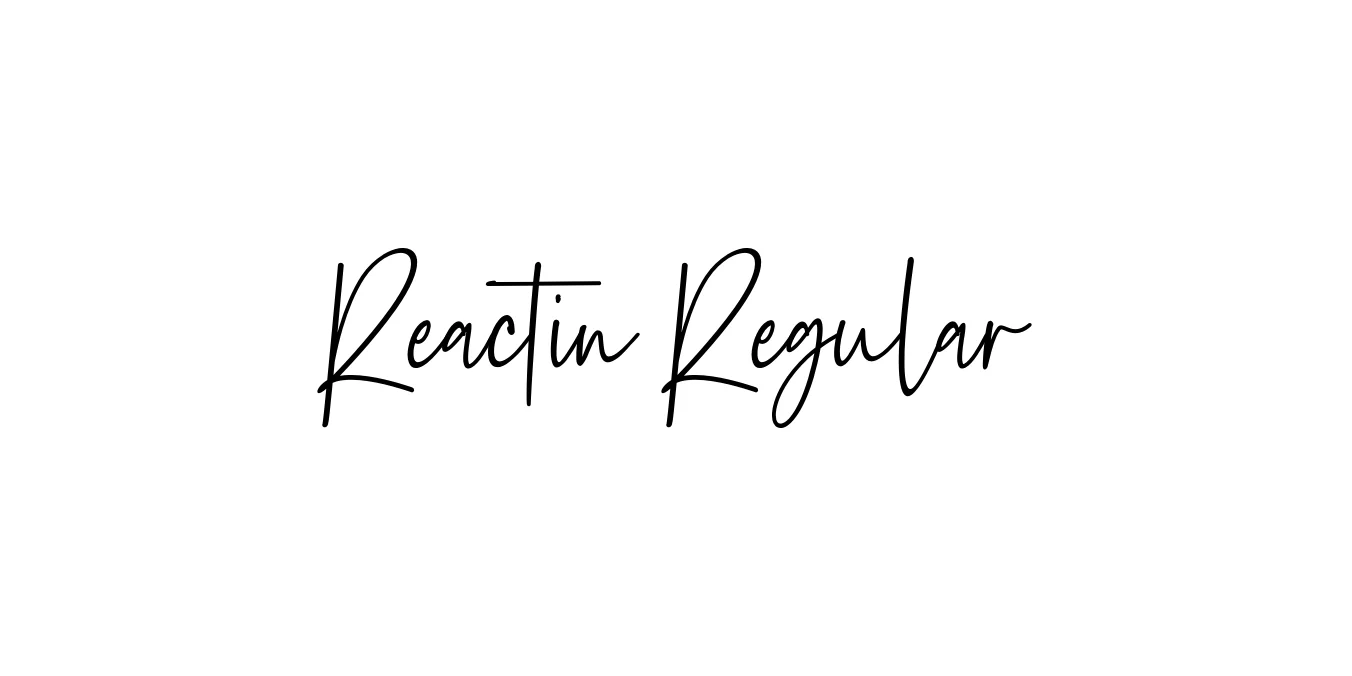 Reactin Regular Font Preview