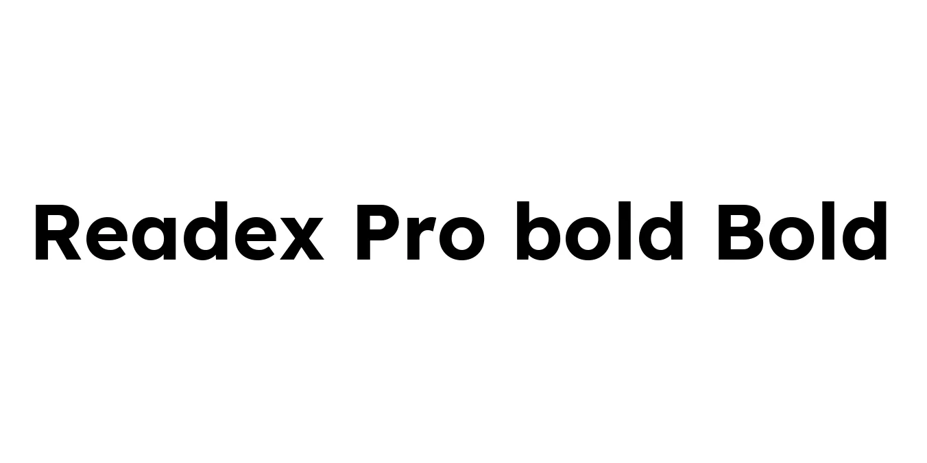 Readex Pro bold Bold Font Preview
